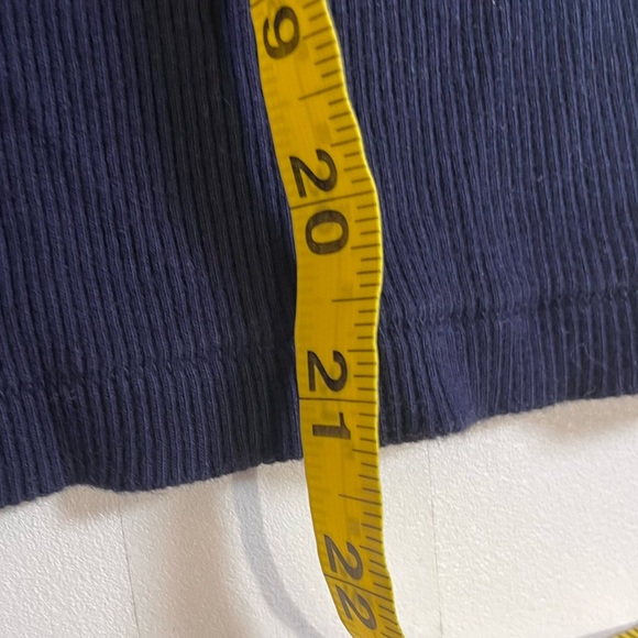 brandy melville st. george navy blue ribbed tank top basic casual minimalist - Picture 7 of 7